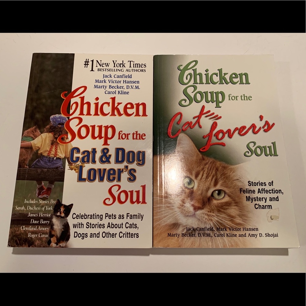 SET OF 2 CHICKEN SOUP FOR THE SOUL ANIMAL BOOKS.